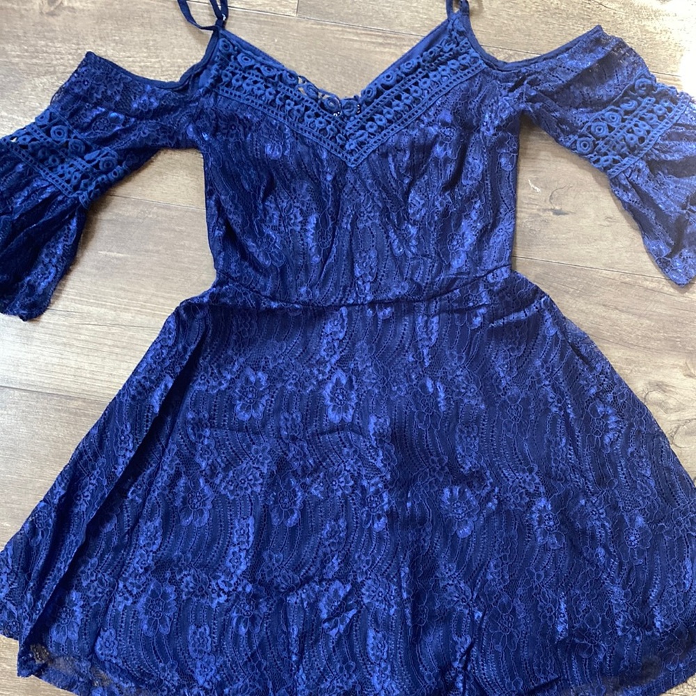 City Triangles | Blue Lace Dress